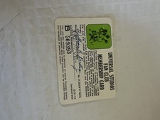 Vintage 1973 UNIVERSAL Studios Tour FAN CLUB MEMBERSHIP CARD picture