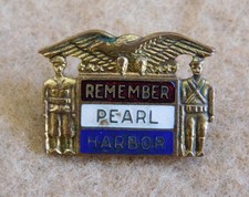 ORIGINAL WWII U.S. REMEMBER PEARL HARBOR PIN picture