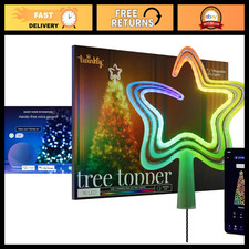 Smart LED RGB Christmas Star Tree Topper - App Controlled, USB-C, 76 Multi-Color picture