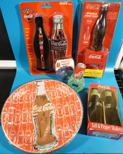 Vintage Coca Cola Memorabilia Lot (6) Pen/Night Lite/Salt Pepper/Mirror/Clock... picture