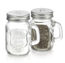 Salt and Pepper Shakers Set – Mason Jar Salt and Pepper Shakers Stainless Steel picture