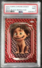 2024 TOPPS CHROME DISNEY SPOT RED & BLACK /28 PSA 9 #30 REFRACTOR picture