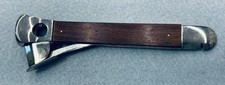 MCM DONATUS SOLINGEN W. GERMANY CIGAR V CUTTER CURVED WOOD HANDLE STEEL BLADE picture