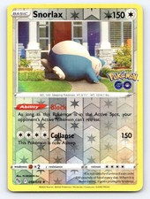 Snorlax 055/078 Rare Pokemon GO Pokemon Reverse Holo HP picture