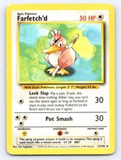 Farfetch'd 27/102 Uncommon Base Set Unlimited Pokemon Damaged picture