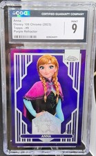 ANNA 2023 TOPPS CHROME DISNEY #9 PURPLE REFRACTOR #/299 CGC 9 MINT *486 picture