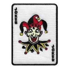 JOKER CARD iron-on PATCH Poker Wild Card LAS VEGAS embroidered GAMBLING EMBLEM picture