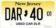 New Jersey Dealer License Plate Personalized Novelty Custom Car Auto picture