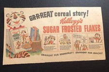 1950’s Tony The Tiger & Tony Jr. Frosted Flakes Rare Newspaper Ad 0C25 picture