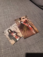 CHRIS MOTIONLESS doubled sided 4x6 signed photo prints MOTIONLESS IN WHITE MIW picture