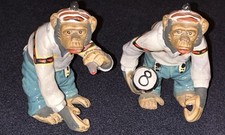 Vintage Rare Set 1950s Japan Chimpanzee Monkeys w/ cigar & 8 Ball J Fred Muggs picture