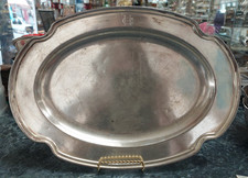 Texas Historic THE HOUSTON CLUB Silver Soldered Reed & Barton Platter 14 x 10 In picture