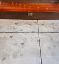 Ridgway's Vintage 27 piece Acrylic Curve Set Highway & Railroad Drafting, Wooden picture