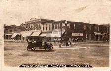 Harper Kansas Public Drinking Fountain Zercher RPPC Photo Postcard COPY picture