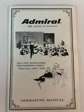 Admiral Solid State FM-AM-FM-Stereo Radio-Phonograph Console Operating Manual picture