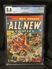 All new comics #10 cgc 3.5 CR/OW.  Golden age. Alex Schomburg , Joe Kubert art picture