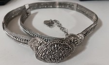 Antique Thai silver woven belt (เข็มขัดเงิน) picture