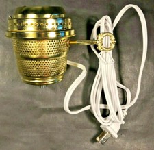 New Brass Electric Burner With 6ft. White Cord for Aladdin Brand Lamps #EB242 picture