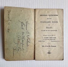 1910 Official Catechism On The Standard Book Of Rules Railroads J. Clark Sheldon picture
