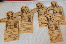 Lot Of (5) WW2 Training Target - Target #6 Kneeling & Disappearing Man 66S/5736  picture