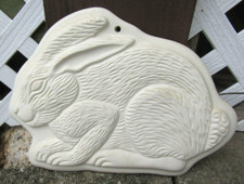 HARTSTONE POTTERY Cookie Mold Large White Bunny Rabbit picture