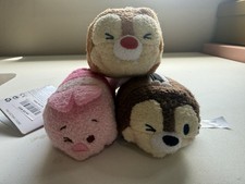 Disney Tsum Tsum Plush Lot 3 Chip Dale Piglet Mini Disney Store w/ Tags picture