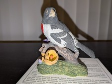 Lenox Rose-breasted Grosbeak Porcelain Figurine Garden Bird Collection COA 1991 picture