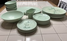 31 Piece Somerset Vintage Boonton Ware Melamine Dish Bowls Plates  Mint Green picture
