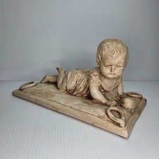 Vintage Fabbri Art Studio Baby Laying on Tummy Statue San Francisco 12