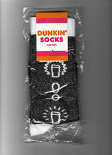 Dunkin Donuts Socks - Black and White - One Size Fits - 2019 Limited Edition picture