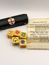 Rare Vintage Asprey London Poker Dice - Complete Set w/ instructions  picture