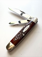 Case XX 1974 Beautiful Red Bone Equal End Jack Knife Unused *MINT* picture