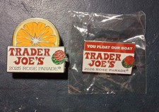 2 Trader Joe's Rose Parade 2025 Orange Slice & 2026 Rose Parade Enamel Pins picture