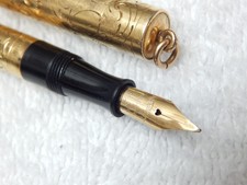 LOT# 108G. VTG WATERMAN 'S 0552 1/2 V FOUNTAIN PEN. FLEX NIB, M TO BBB (1.7 mm) picture