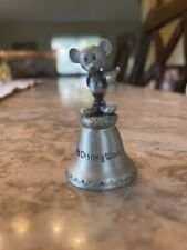 Vintage Mickey Mouse Mini Bell Walt Disney World Pewter Disney Engraved Works 2” picture