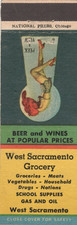 1939 West Sacramento Grocery-West Sacramento Elvgren Pin-Up Matchbook Cover picture