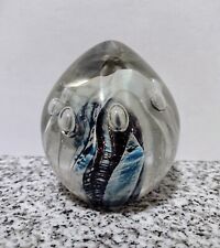 Robert Eickholt Paperweight Signed 1989 Iridescent Dichroic Art Glass Bubbles picture
