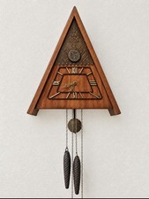 MAYAK MAJAK VINTAGE WOODEN WALL CUCKOO CLOCK SOVIET USSR WORKING picture