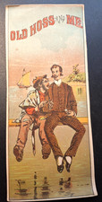 Victorian Trade Card - Old Hoss and Me, Men Sitting on Dock Capt Kidd picture