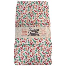 Vintage Queen Quality Hastings Nebraska Flour Feed Sack Fruit Print 50 Lb picture
