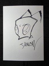 Jhonen Vasquez Original Art Sketch Invader Zim picture