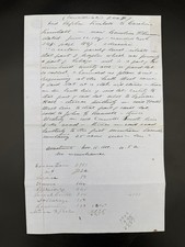 Antique 1855 Maine Land Attachment Legal Manuscript Document Naples Property picture
