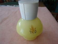 Five (5) Inch Tall GLASBAKE HOTTLE by MCKEE - yellow / white w/ wheat design picture