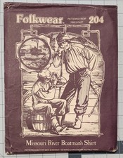 Vintage 1978 Folkwear Missouri River Boatman's Shirt Sewing Pattern 204 Cut picture