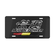Simulated Carbon Fiber Mugen Power JDM License Plate Auto Car Tag picture