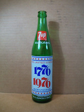 Vintage 1976~7up Commemorative 16oz Bottle~Bicentennial Liberty Bell~10.75