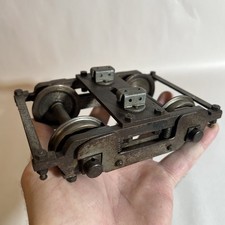 ANTIQUE SALESMAN SAMPLE PATENT MODEL RAILROAD TRAIN TRUCK WHEEL ASSEMBLY picture