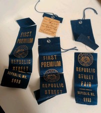 1932 Republic Missouri Street Fair Ribbon First Place  picture