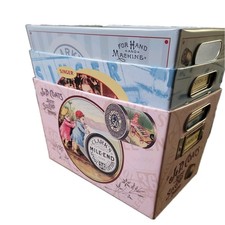 The Tin Box Company Vintage Sewing Themed Nesting, Metal Storage Bins Set Of 3 picture
