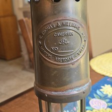E. Thomas & Williams Cambrian Brass Miners Lamp Made In Wales No 49664 picture
